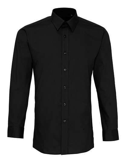 Men's Long Sleeve Fitted Poplin Shirt